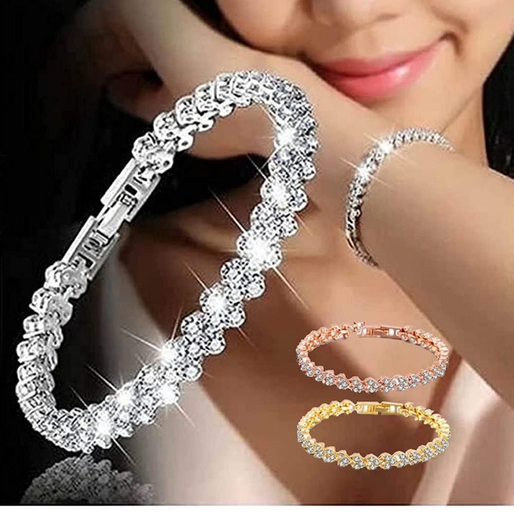 Beautiful Rhinestone Chain Bracelets - Picture 1 of 11